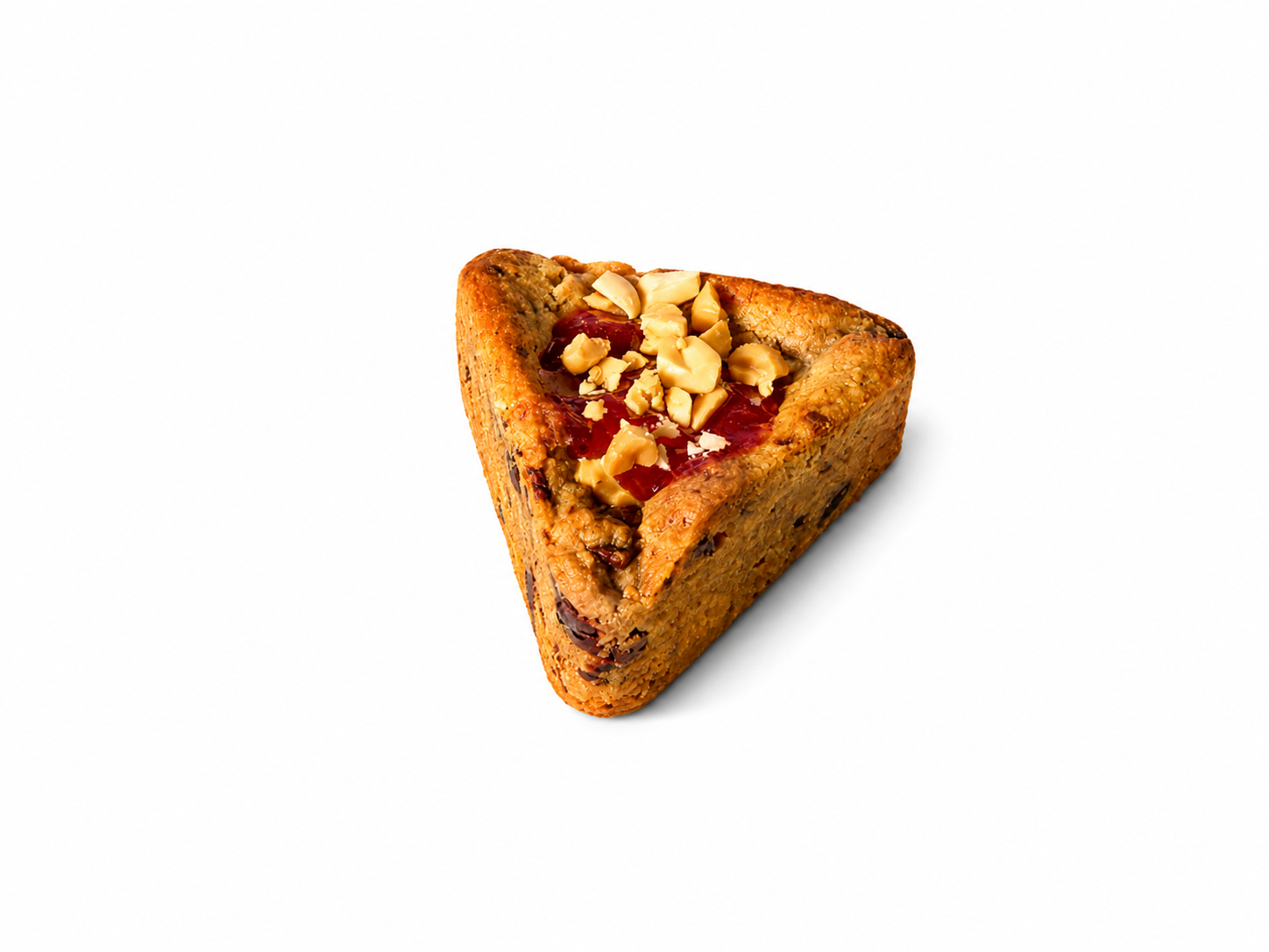 Peanut butter and strawberry jam cookie cake